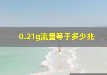 0.21g流量等于多少兆