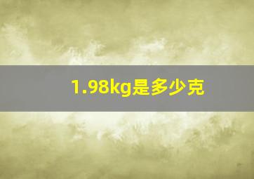 1.98kg是多少克