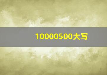 10000500大写