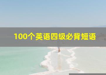 100个英语四级必背短语