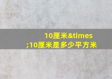 10厘米×10厘米是多少平方米