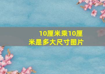 10厘米乘10厘米是多大尺寸图片