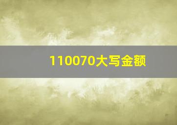 110070大写金额