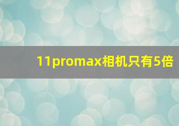 11promax相机只有5倍