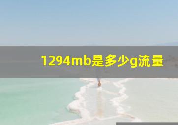 1294mb是多少g流量