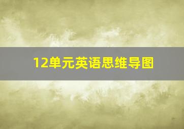 12单元英语思维导图