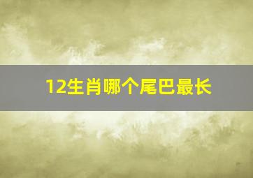 12生肖哪个尾巴最长