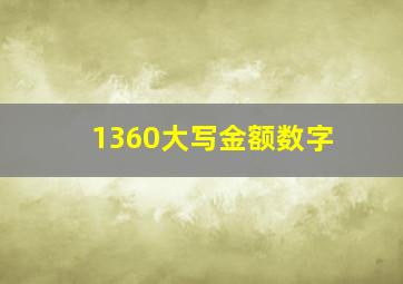 1360大写金额数字