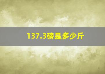 137.3磅是多少斤