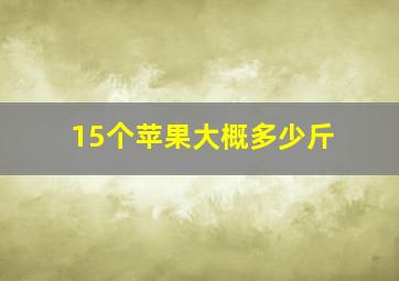 15个苹果大概多少斤