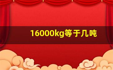 16000kg等于几吨