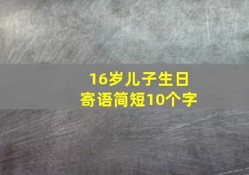 16岁儿子生日寄语简短10个字