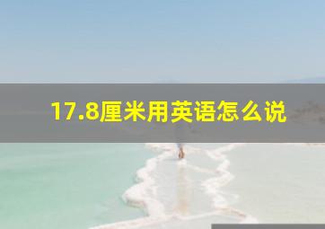 17.8厘米用英语怎么说