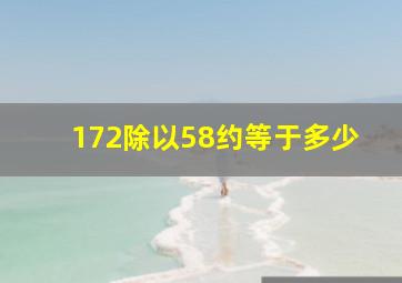 172除以58约等于多少