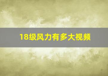 18级风力有多大视频