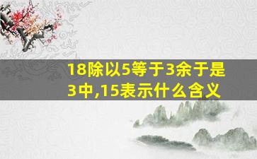 18除以5等于3余于是3中,15表示什么含义