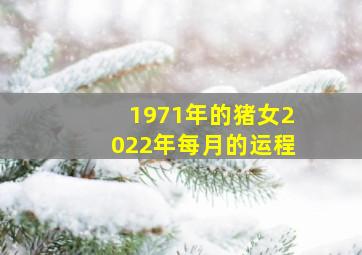 1971年的猪女2022年每月的运程