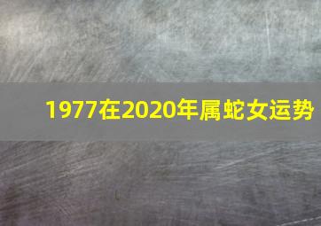 1977在2020年属蛇女运势