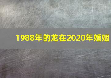 1988年的龙在2020年婚姻