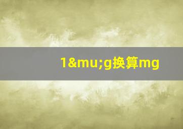 1μg换算mg