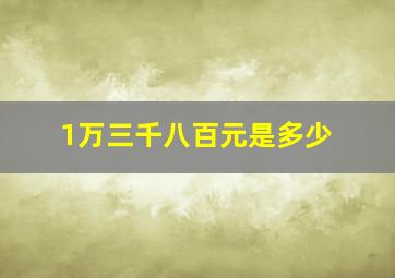 1万三千八百元是多少