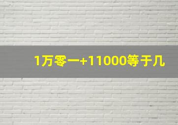 1万零一+11000等于几