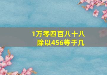 1万零四百八十八除以456等于几