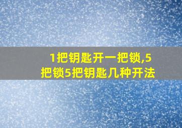 1把钥匙开一把锁,5把锁5把钥匙几种开法