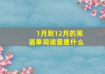 1月到12月的英语单词读音是什么