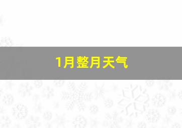 1月整月天气