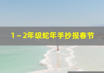 1～2年级蛇年手抄报春节