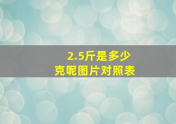 2.5斤是多少克呢图片对照表