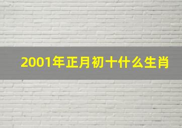 2001年正月初十什么生肖