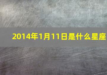 2014年1月11日是什么星座