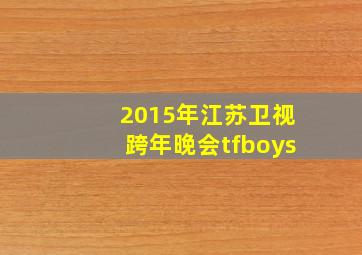 2015年江苏卫视跨年晚会tfboys