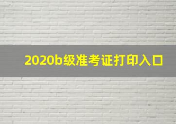 2020b级准考证打印入口