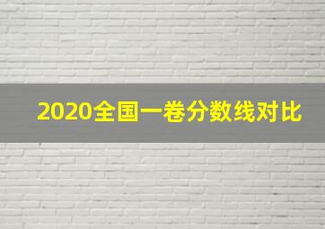 2020全国一卷分数线对比