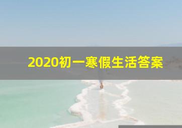 2020初一寒假生活答案