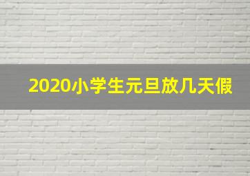 2020小学生元旦放几天假