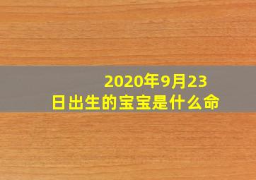 2020年9月23日出生的宝宝是什么命