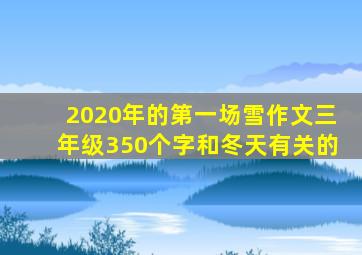 2020年的第一场雪作文三年级350个字和冬天有关的