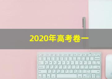 2020年高考卷一