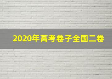 2020年高考卷子全国二卷