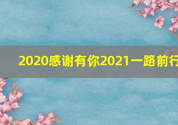 2020感谢有你2021一路前行