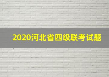 2020河北省四级联考试题