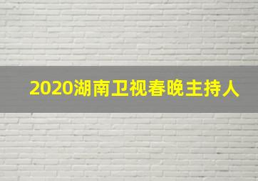 2020湖南卫视春晚主持人