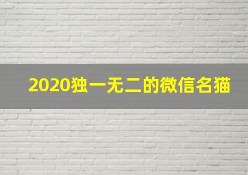 2020独一无二的微信名猫