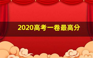 2020高考一卷最高分