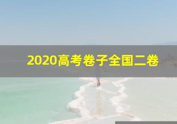 2020高考卷子全国二卷