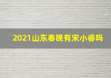 2021山东春晚有宋小睿吗